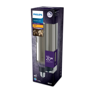 Philips LED Giant buislamp E27 25W filament smoky dimbaar