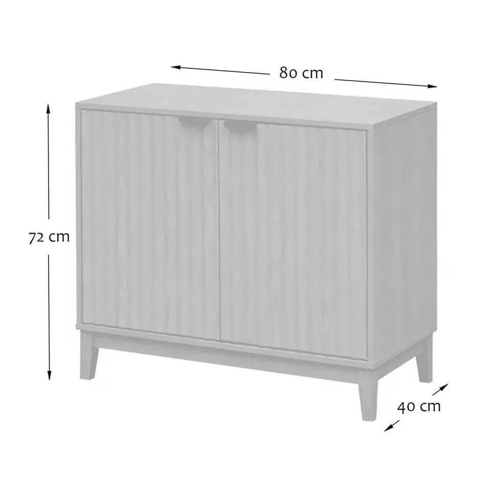 CALICOSY - Dressoir BOLOGNE - Licht hout - 72x80x40 cm