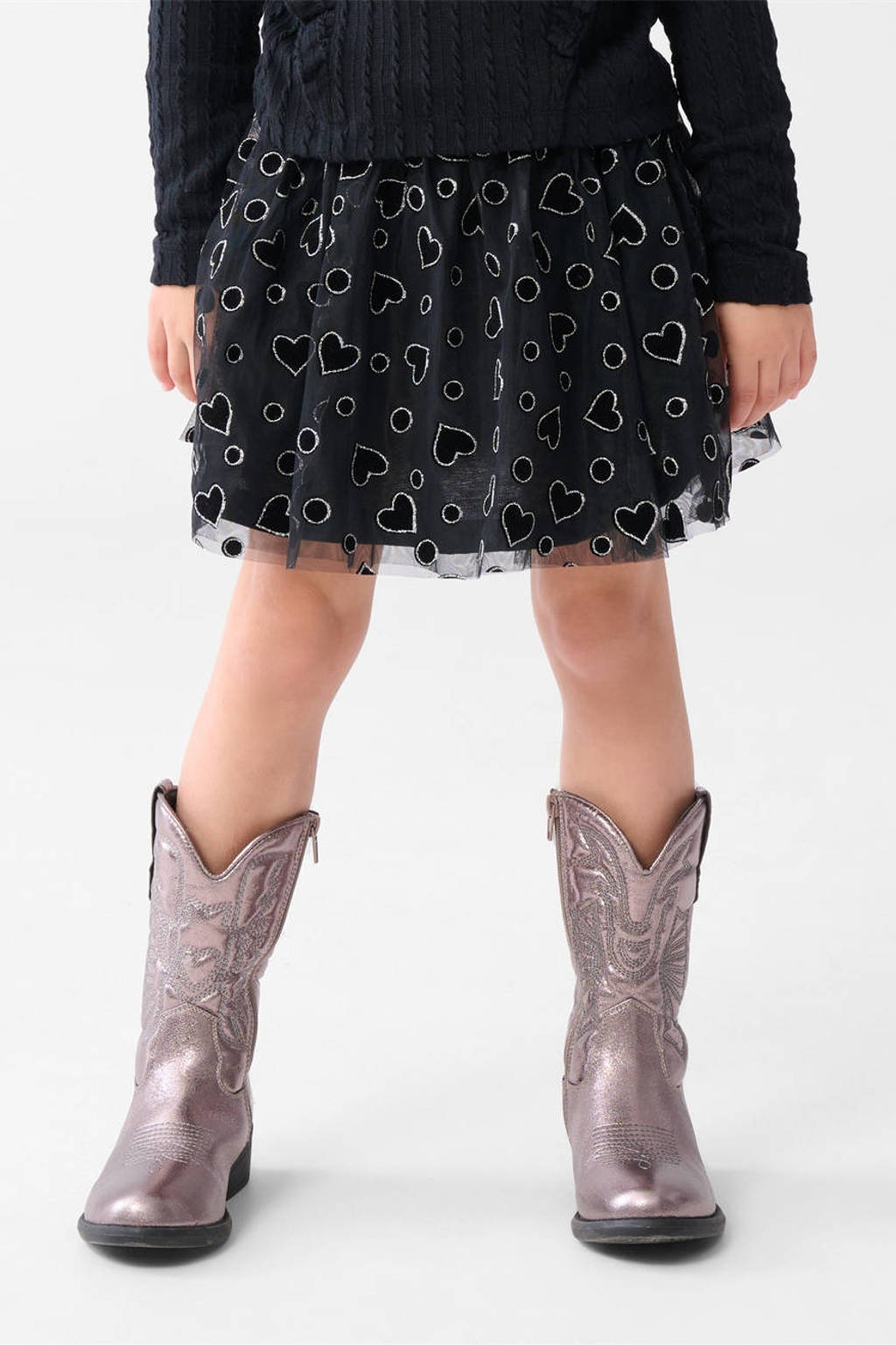 Shoeby strokenrok zwart