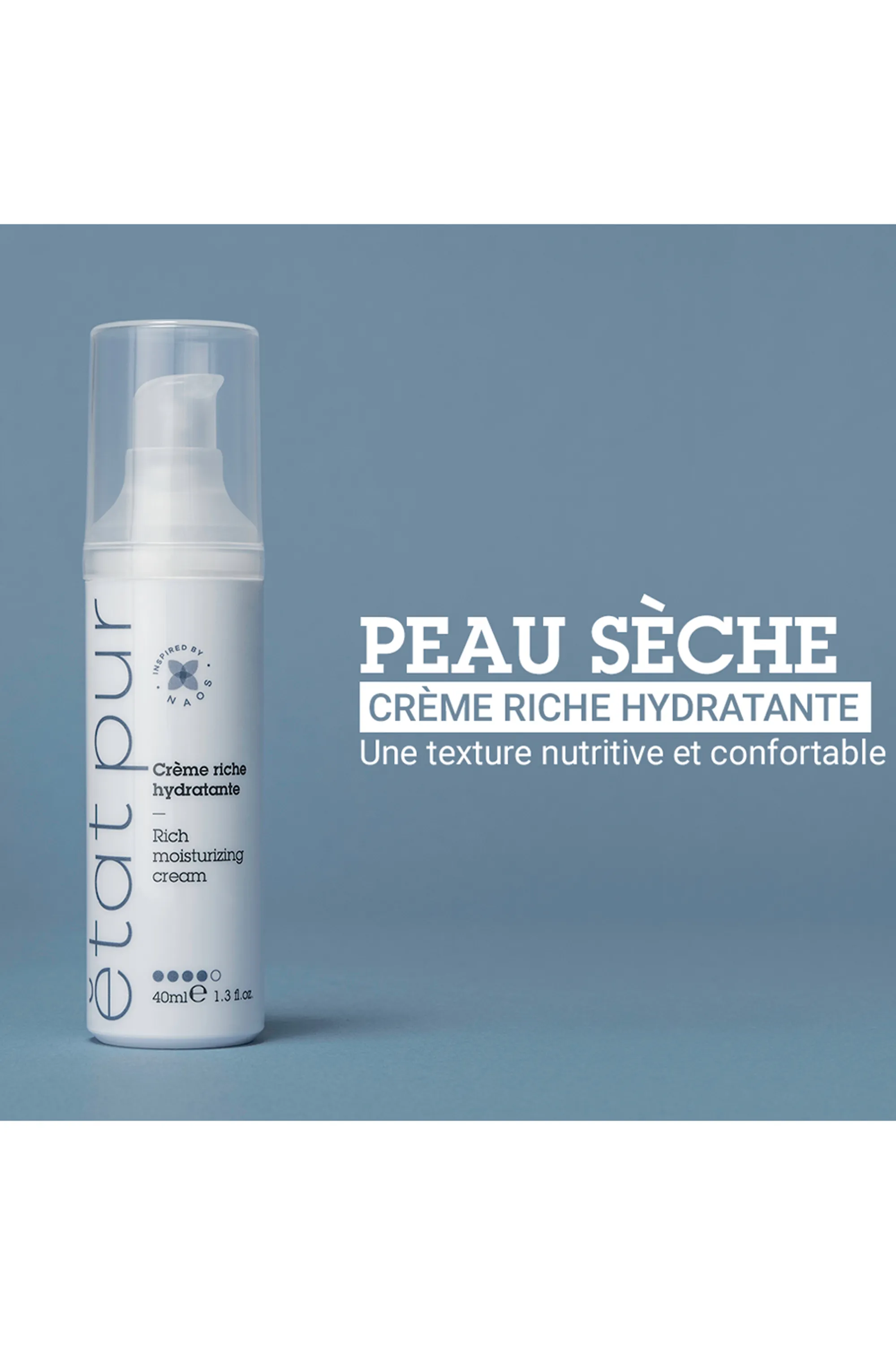 Etat Pur Crème riche hydratante visage et cou-40 ml