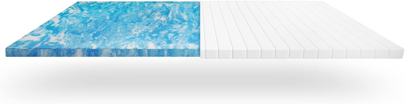Mister Sandman Gel Topper 200x200 orthopädischer Topper aus Gelschaum für bequemes Liegen, weiche und atmungsaktive Matratzenauflage, Öko-Tex geprüft, Höhe ca 5 cm, Premium Doppeltuchbezug