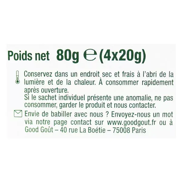 Good Goût Biscoito des Bois +12m Orgânico 80g