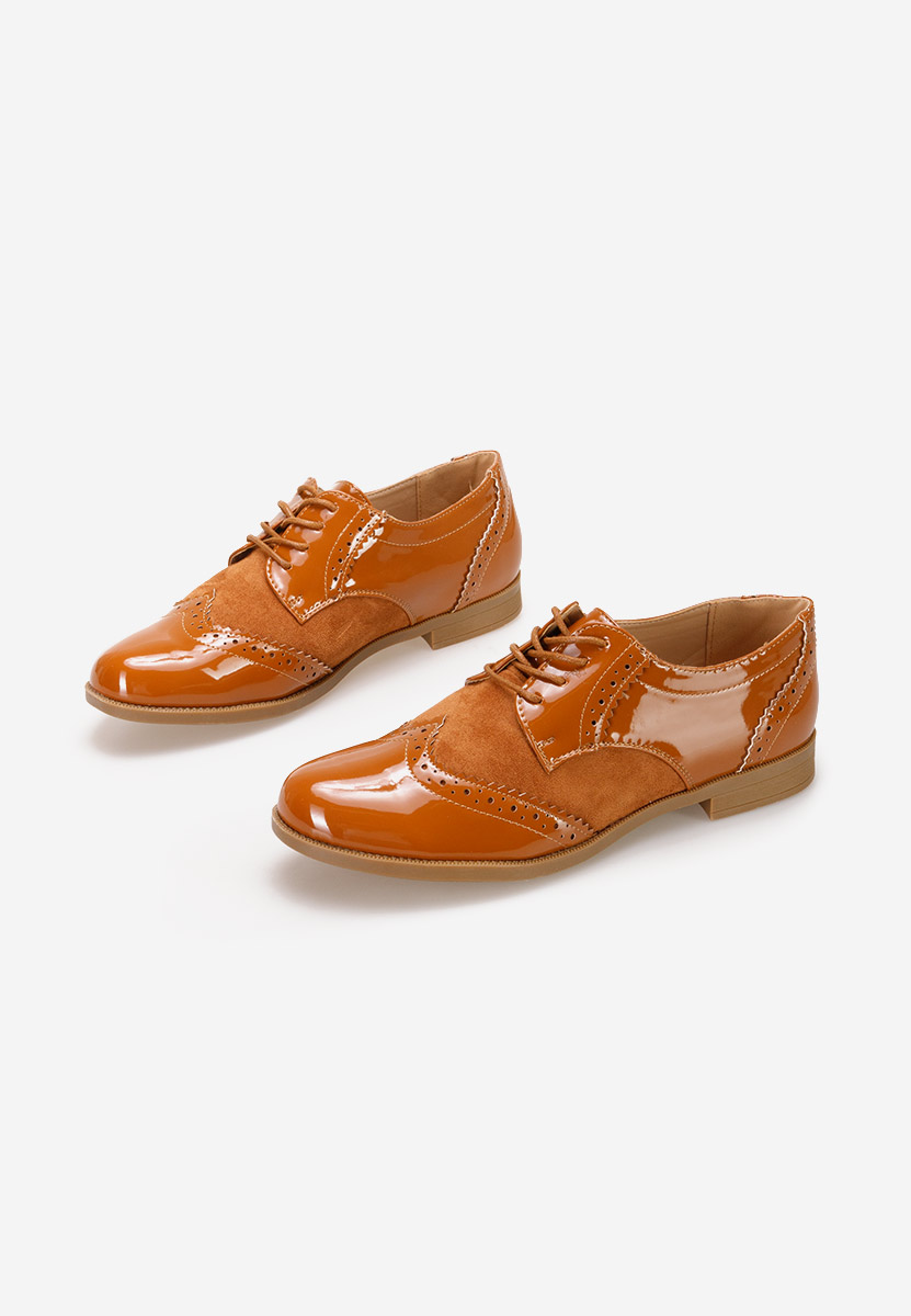 Chaussures oxford femme chameau Bakera