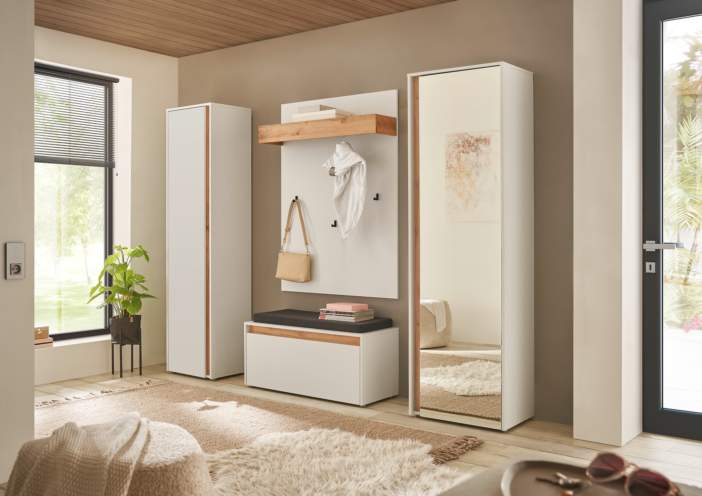INOSIGN Garderoben-Set »GIRON/CiTY, moderne Garderobe, Komplettset mit viel Stauraum« Komplett-Set, 4 Stk. tlg.