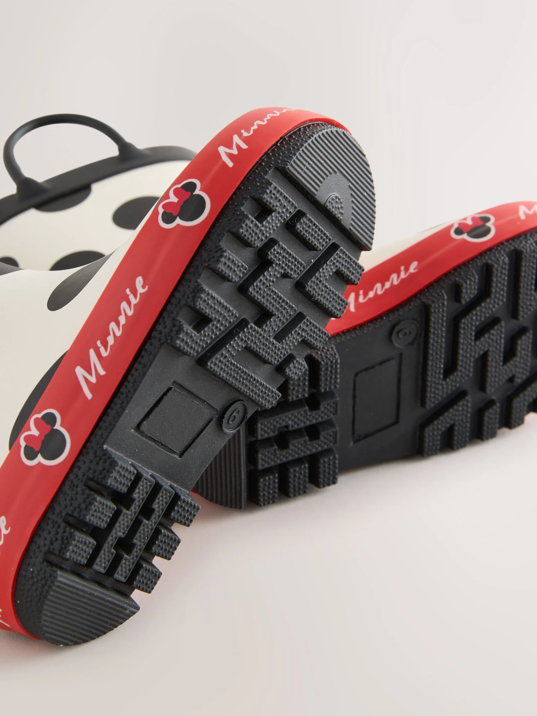 Zwart/wit/rood - Minnie Mouse Handle Wellies