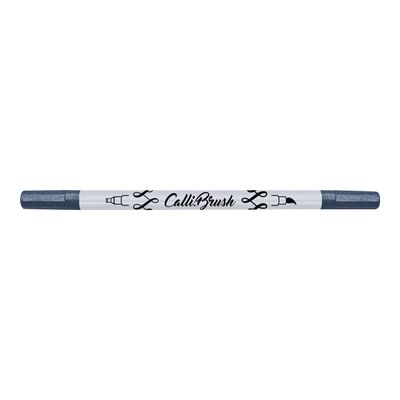 Online Calli.Brush - Stylo pinceau à double embout - bleu métallique