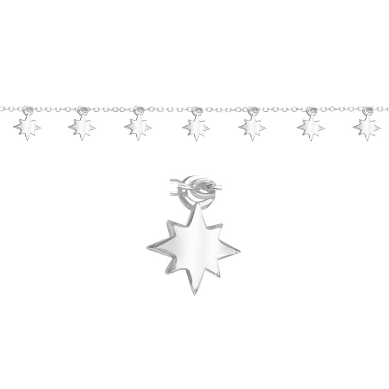 Bracelet étoiles argent 925