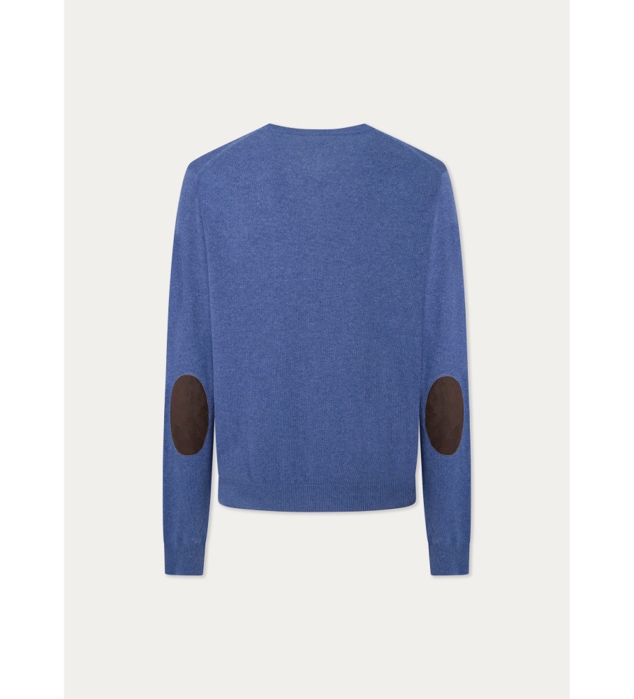 Hackett Jersey Merino Cash Mix V azul