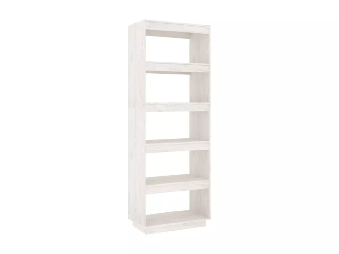 Bibliothèque/Séparateur de pièce Blanc 60x35x167 cm Pin massif