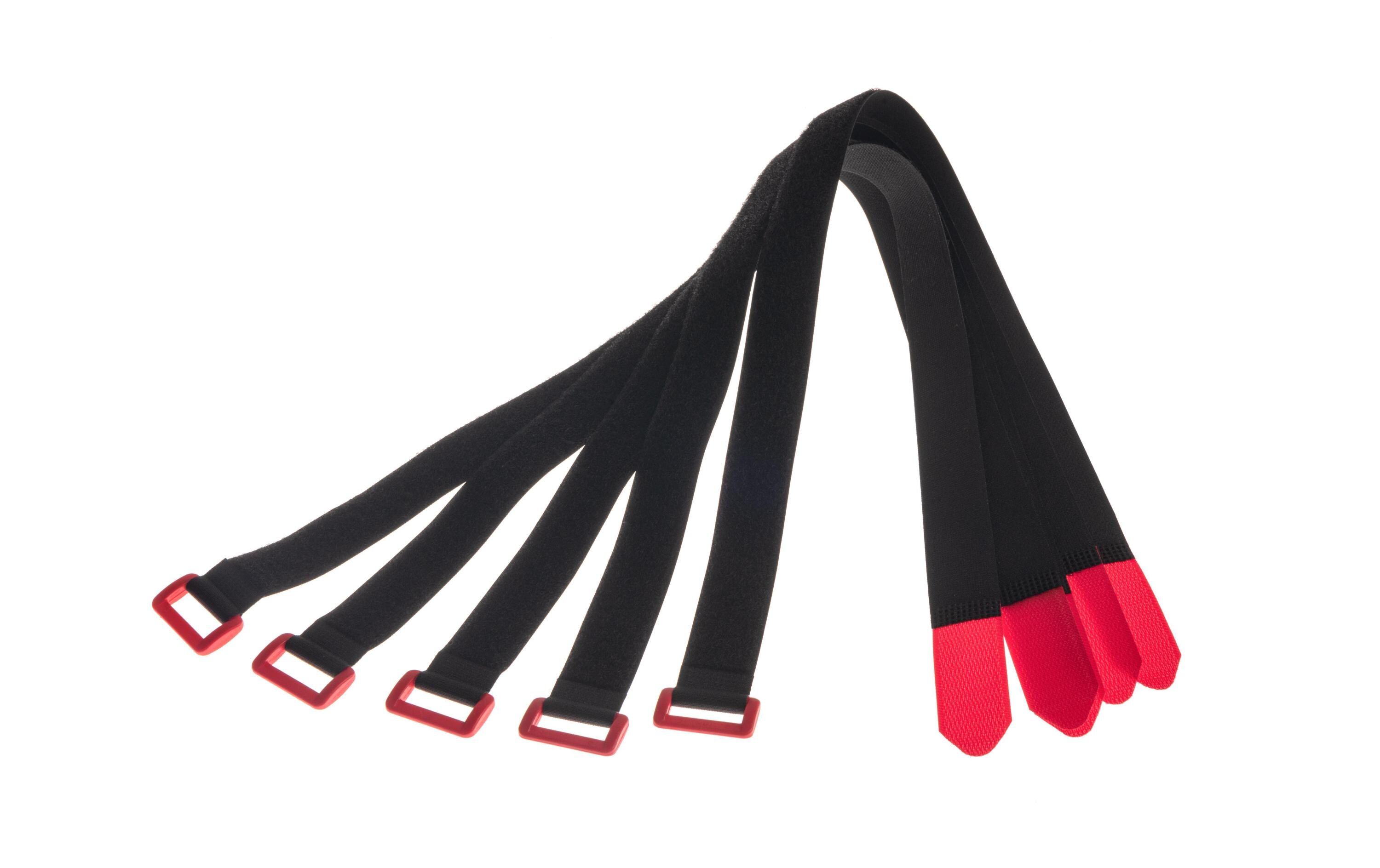 Schlaufenband FAST-VSTRAP 25 x 630 mm, Schwarz/RotKlettverschlussgurt