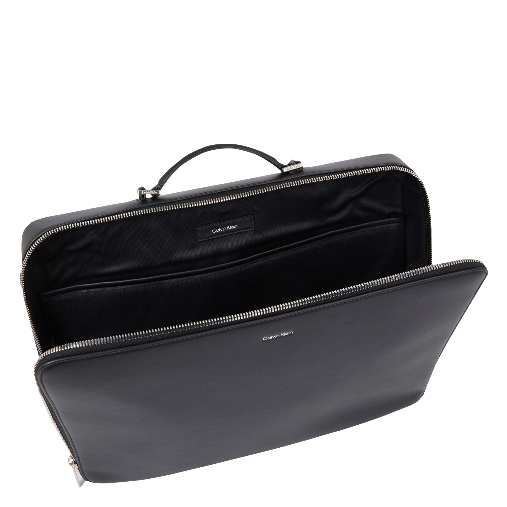 Sac d'ordinateur effet cuir | Noir