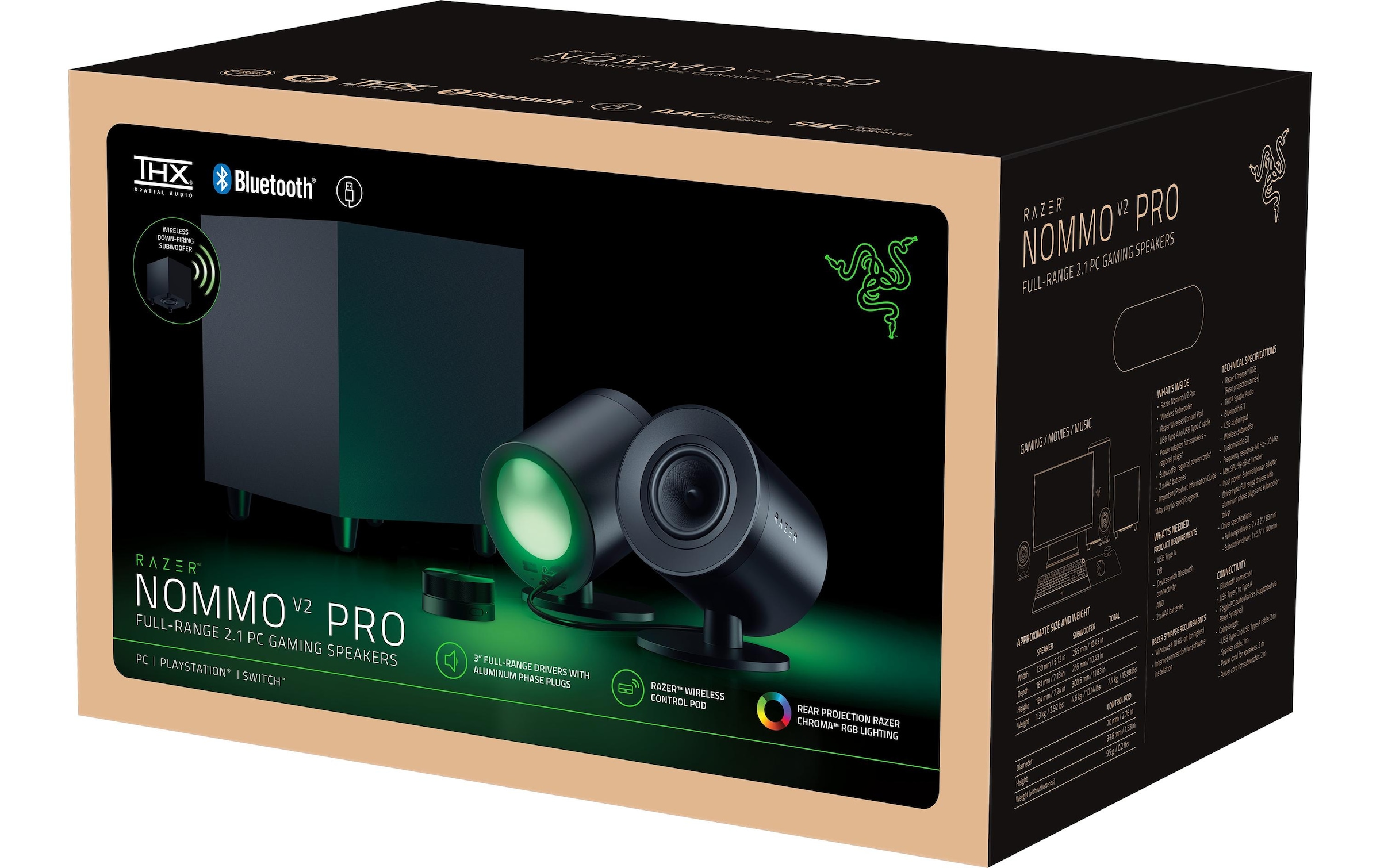 RAZER 2.1 Soundsystem »Nommo V2 Pro« 2.1 ( )