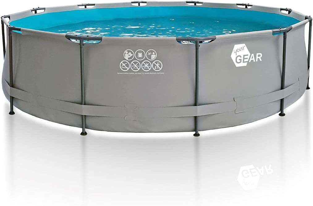 your GEAR Steel Frame Pool - div. Modelle/Größen - rund rechteckig oder quadratisch, 70-122 cm hoch Stahlrahmenpool Gartenpool Aufstellpool Schwimmbecken 300x200 300x300 400x200 Ø 366cm Ø 457cm