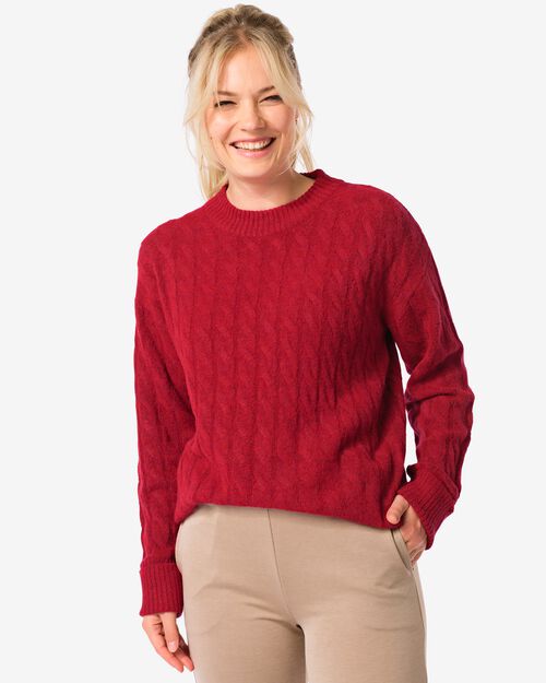 pull en maille Vicky pour femme  rouge
