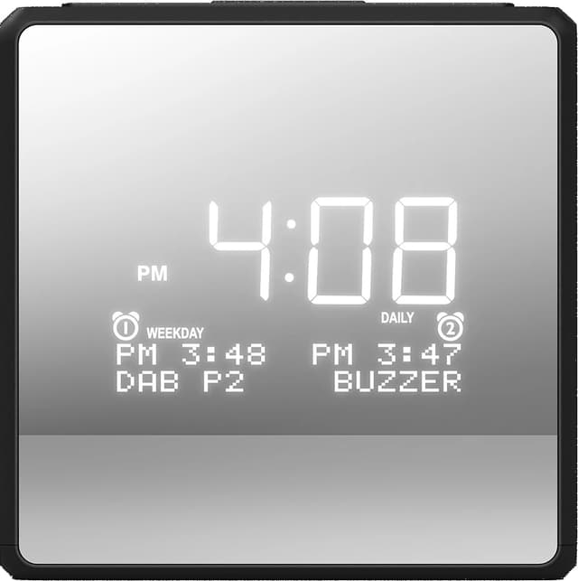 Philips R4600 digital clockradio (sølv)