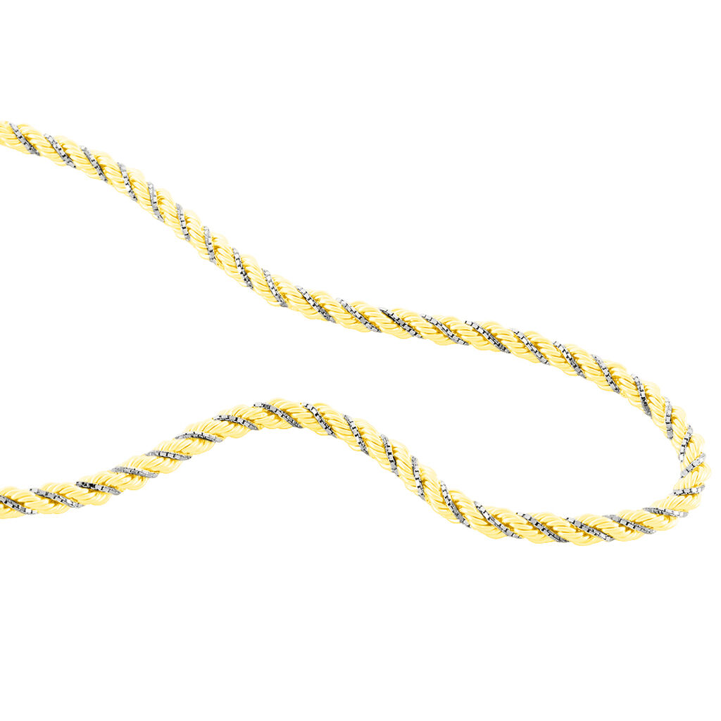 Collier Jerry Maille Corde Et Venitienne Or Bicolore