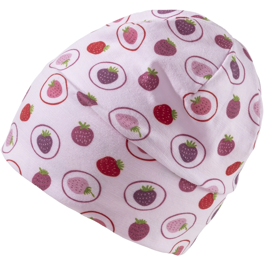 Sterntaler Slouch-Beanie Erdbeeren rosa