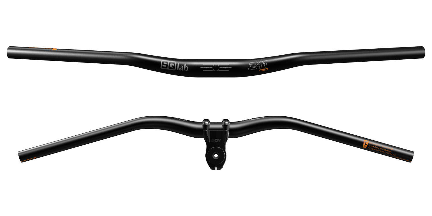 SQlab 311 2.0 Alu Medium Rise MTB Stuur Zwart