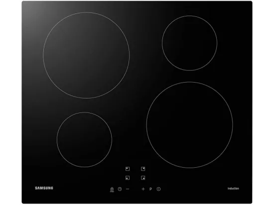 Samsung Table de cuisson induction 60cm 4 feux 7200w noir - nz64m3nm1bb