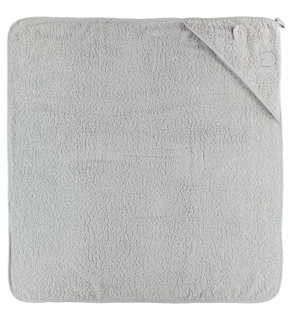 Pippi Baby Handtuch - 83x83 cm - Hellgrau m. Ohren
