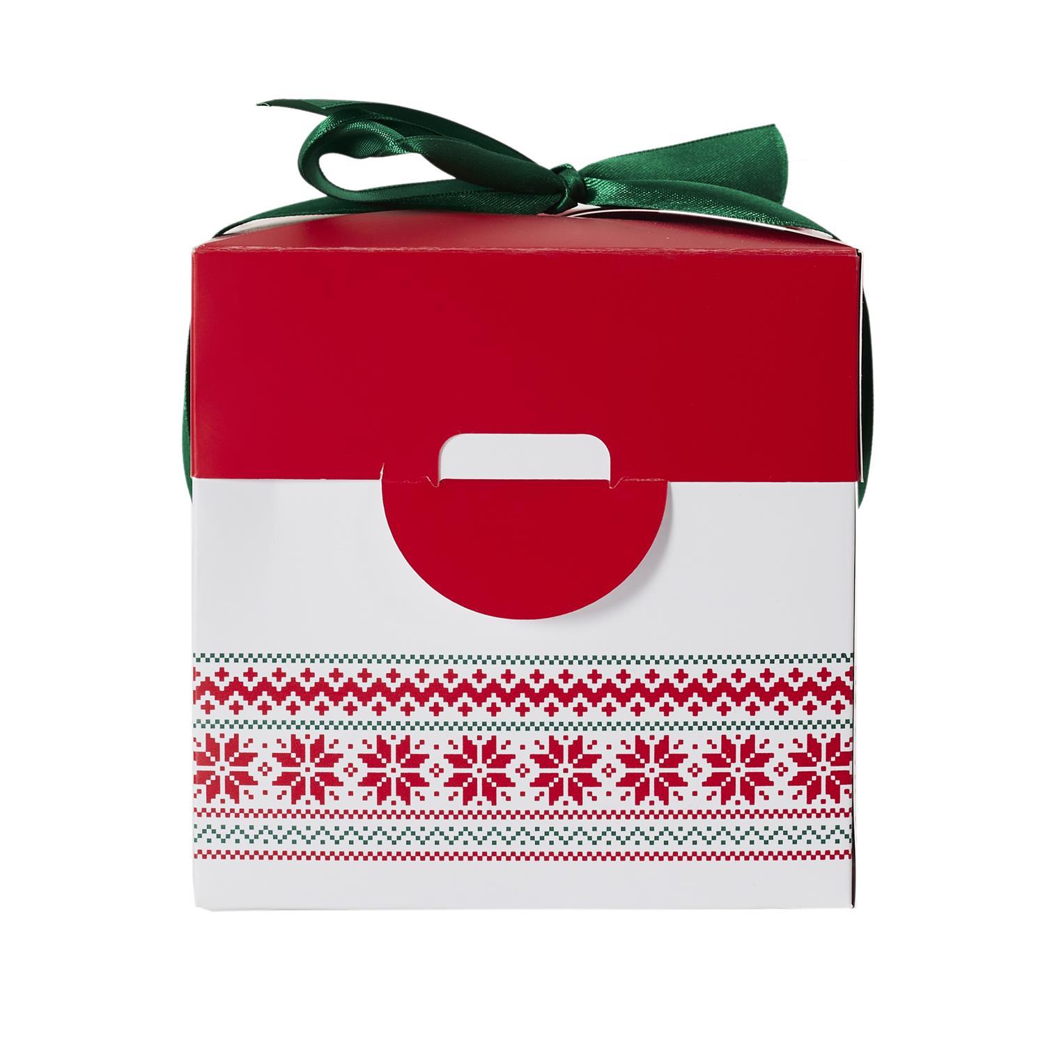 BOITE CADEAU PLIABLE NOEL 13X13CM