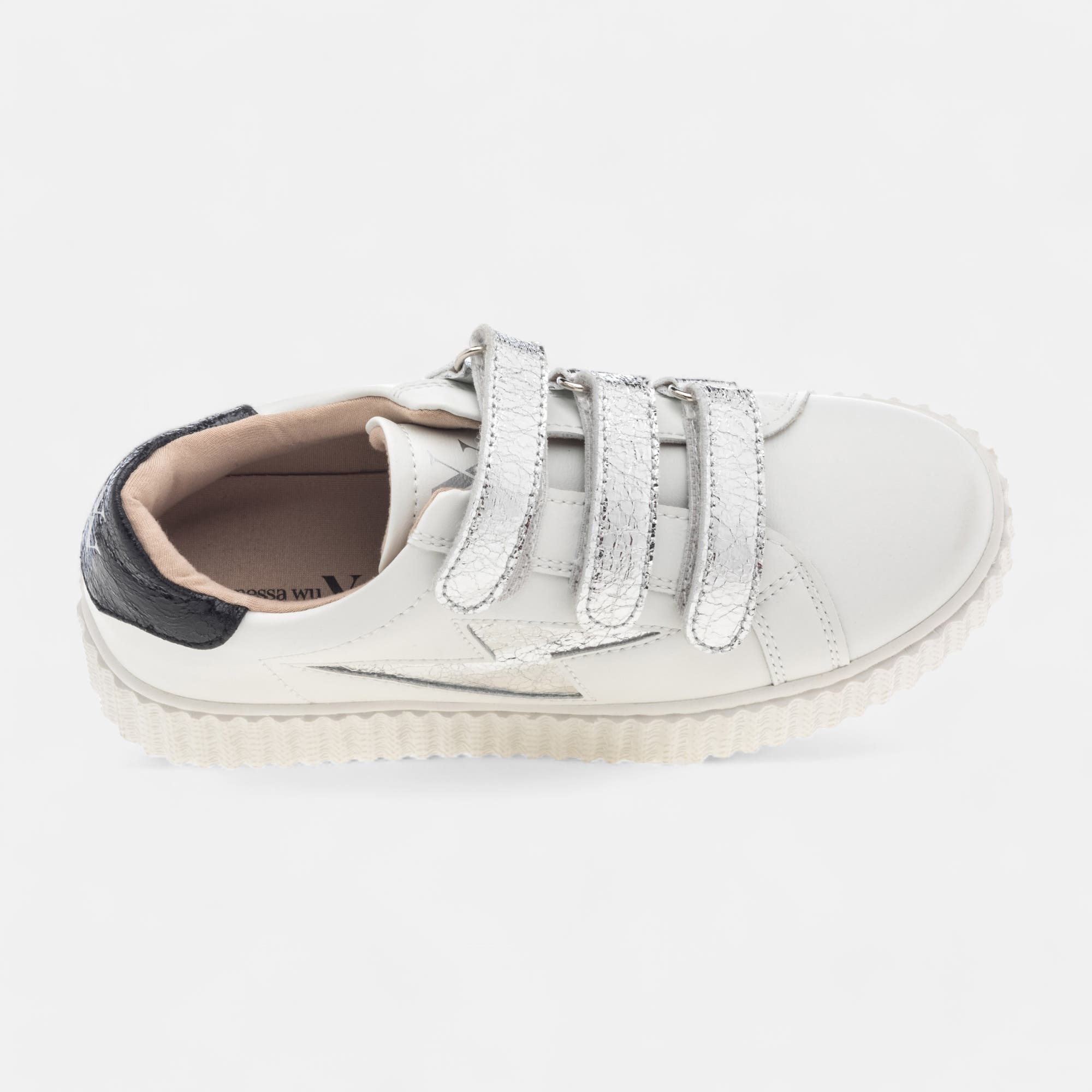 Baskets basses Fille argent