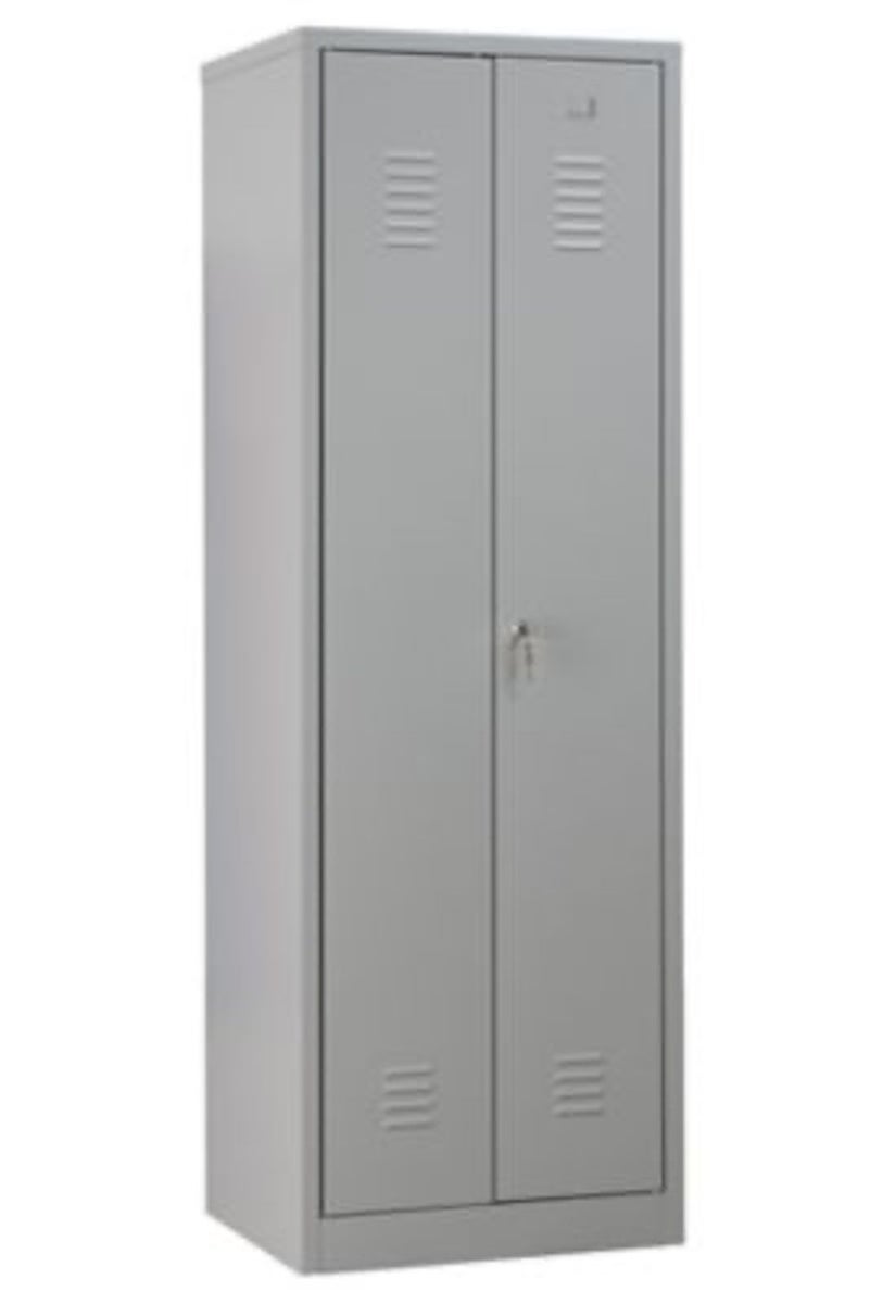 PROREGAL Garderobekast Camel 2 compartimenten & 1 slot HxBxD 180 x 60 x 50 cm Cilinderslot Grijs