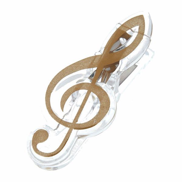 agifty Music Clip Violin Clef Gold