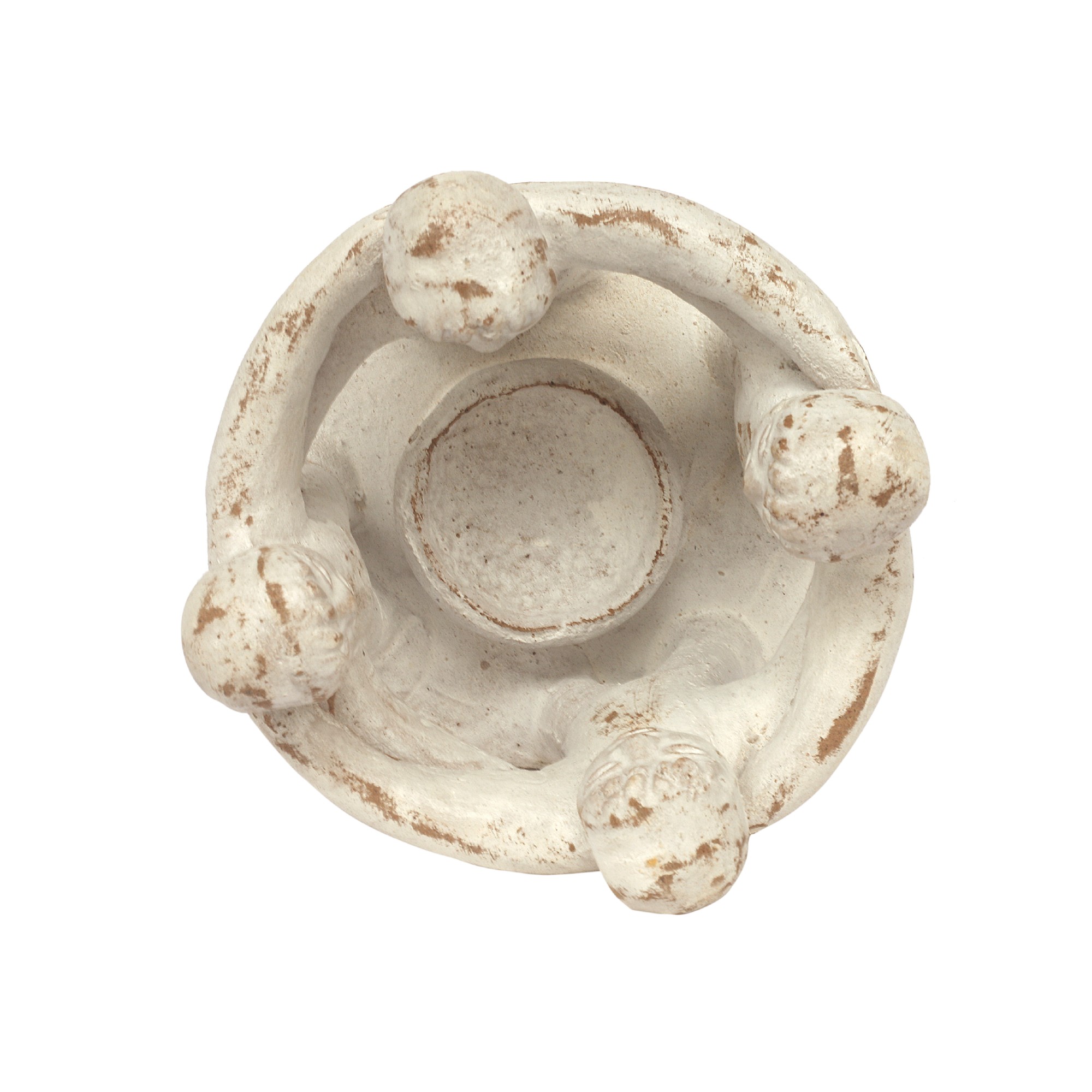 Kerzenhalter 'Friendship Circle 4', weiß, Ø 14 cm, H 12 cm von fischer's lagerhaus