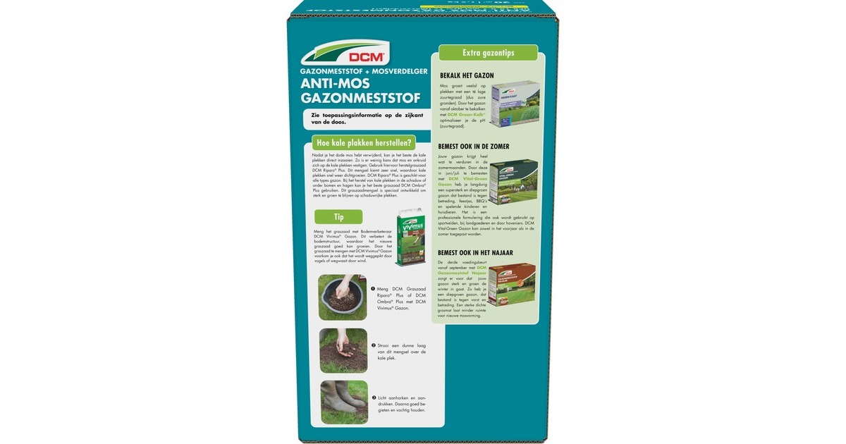 DCMAnti-mos Gazonmeststof 1,5 kg  (Tot 20 m²)