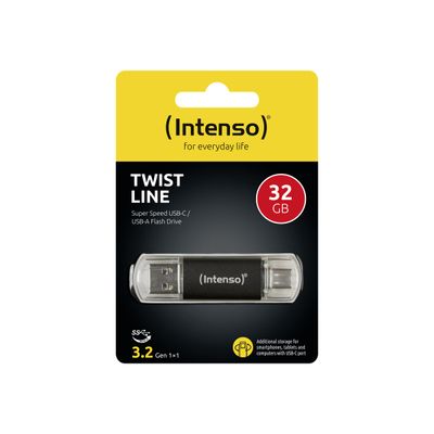 Intenso Twist Line - Clé USB 32 Go - USB 3.2 Gen 1 / USB-C - anthracite