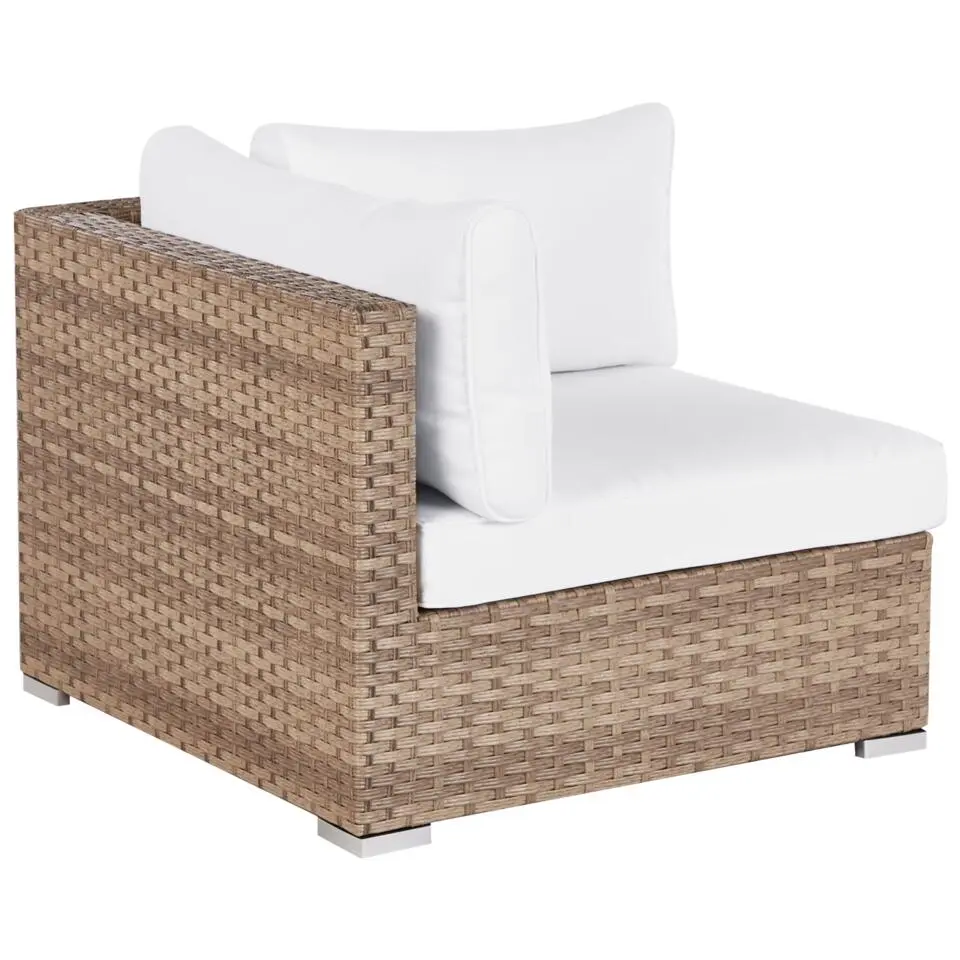 SANO II - Loungeset - Naturel/Wit - Rechtszijdig - Kunstrotan