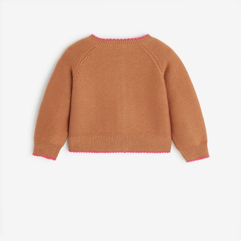 Gilet bébé fille marron en tricot Catimini Marron