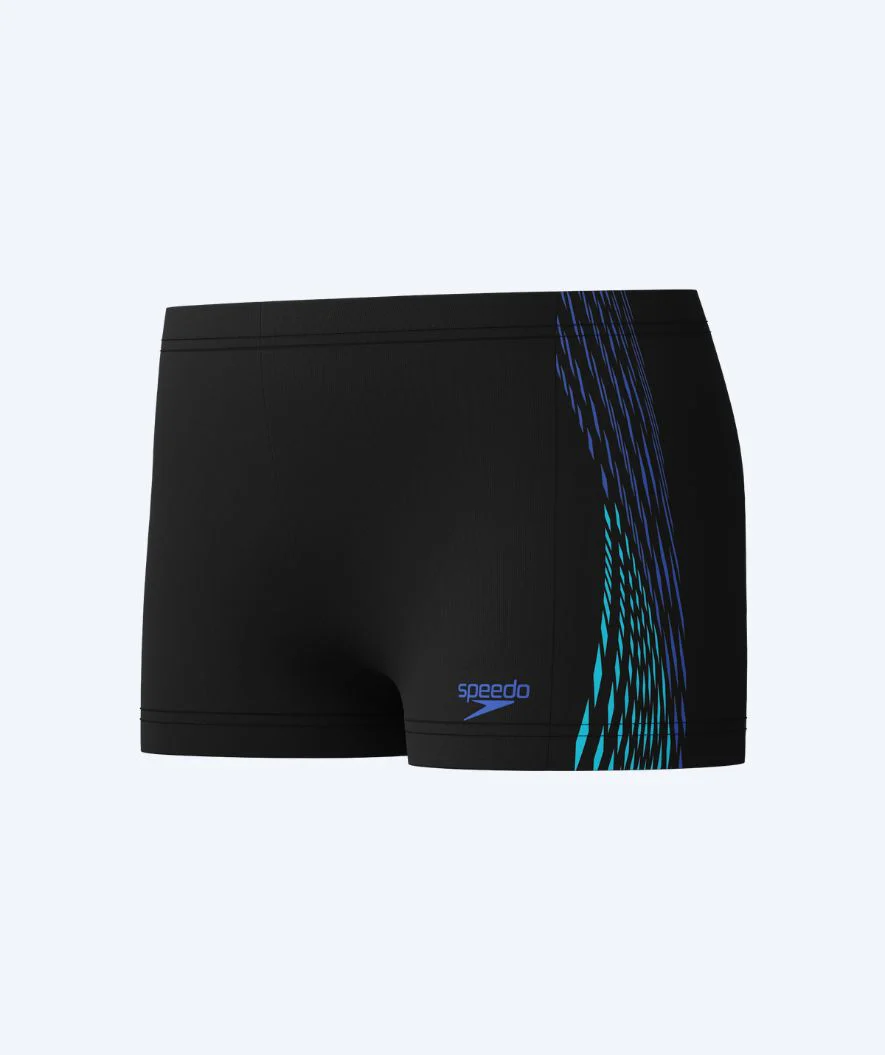 Speedo aquashorts til drenge - Plastisol Placement - Sort/blå
