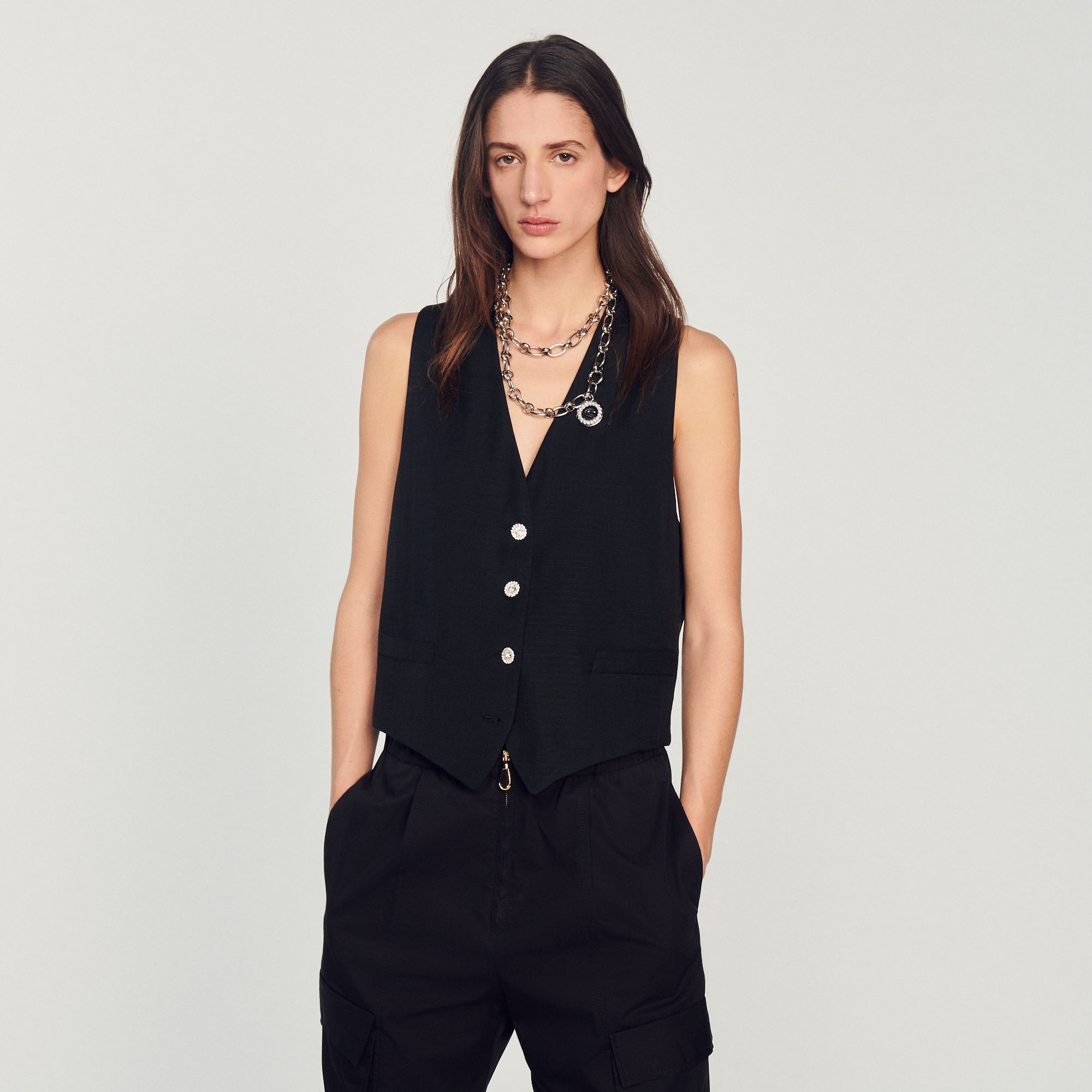 Gilet d'homme á strass