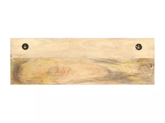 Porte-manteau mural 60x15x20 Bois de manguier brut solide
