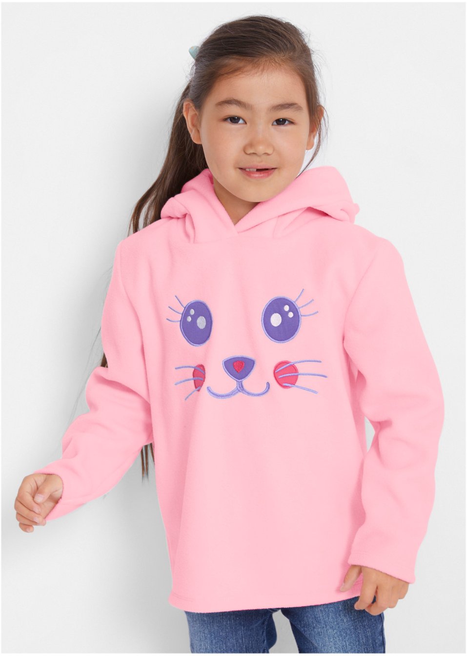 T-shirt polaire à capuche fille
