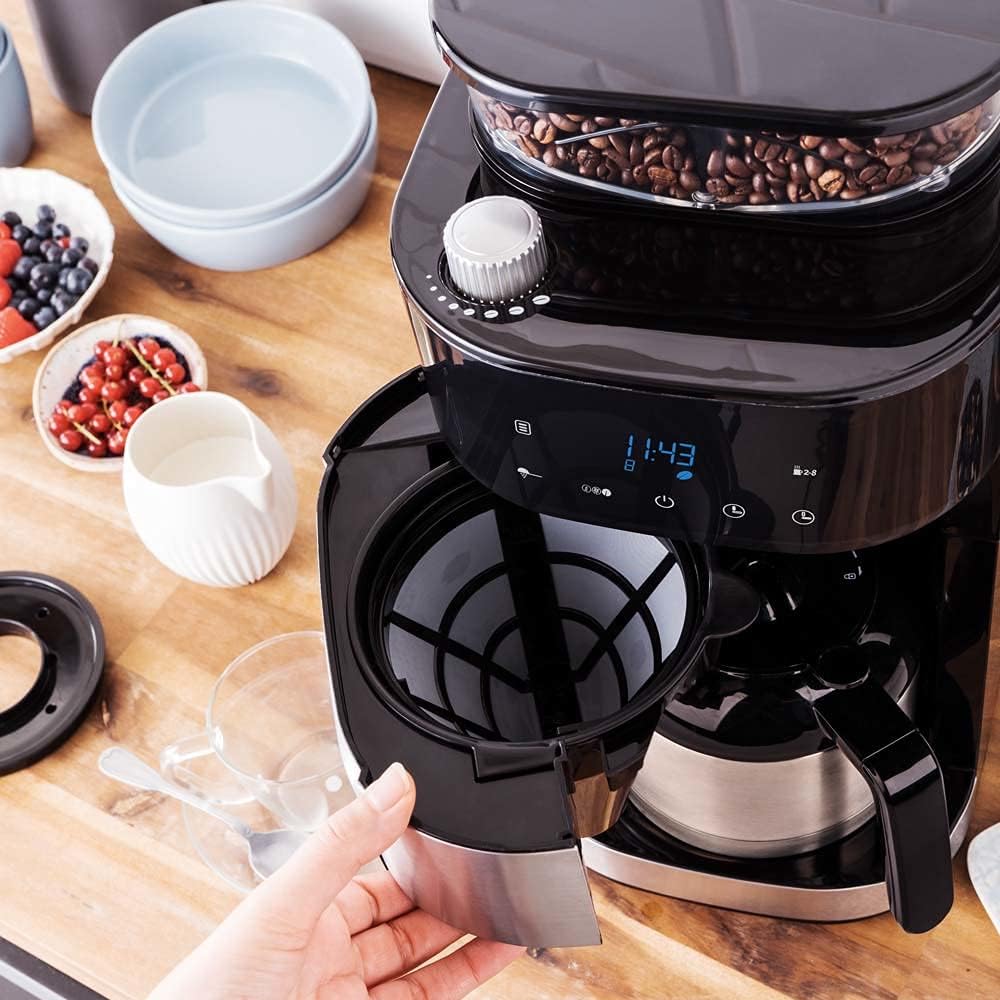 GASTROBACK Kaffeemaschine Grind & Brew Pro Thermo, Silber, Schwarz