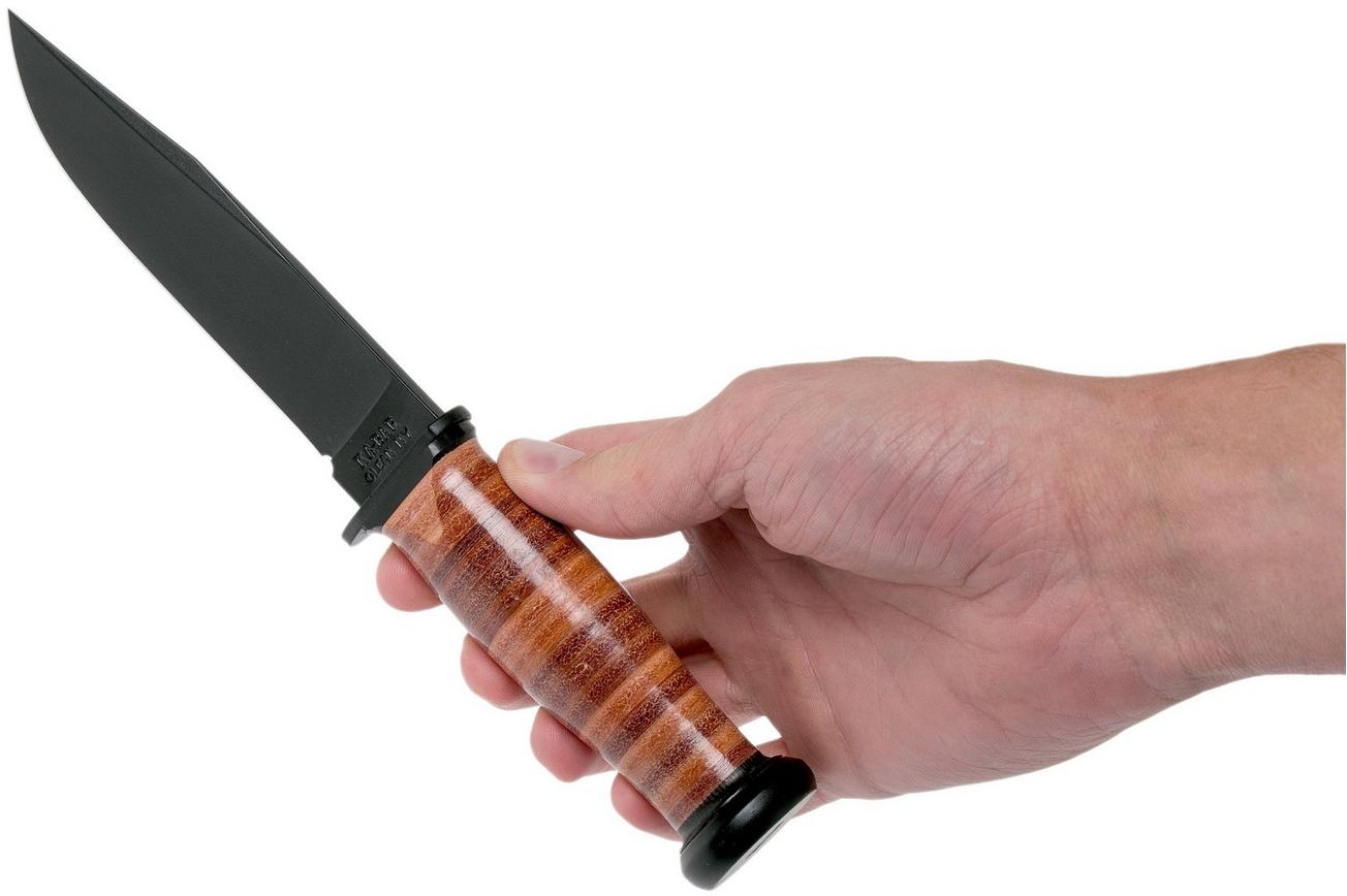 KA-BAR Mark I USN 2225 Leather vaststaand mes