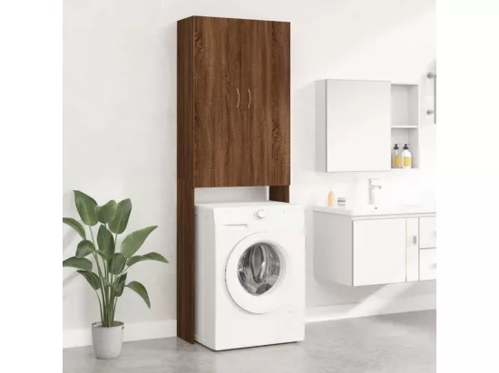 Meuble pour machine à laver Chêne marron 64x25,5x190 cm