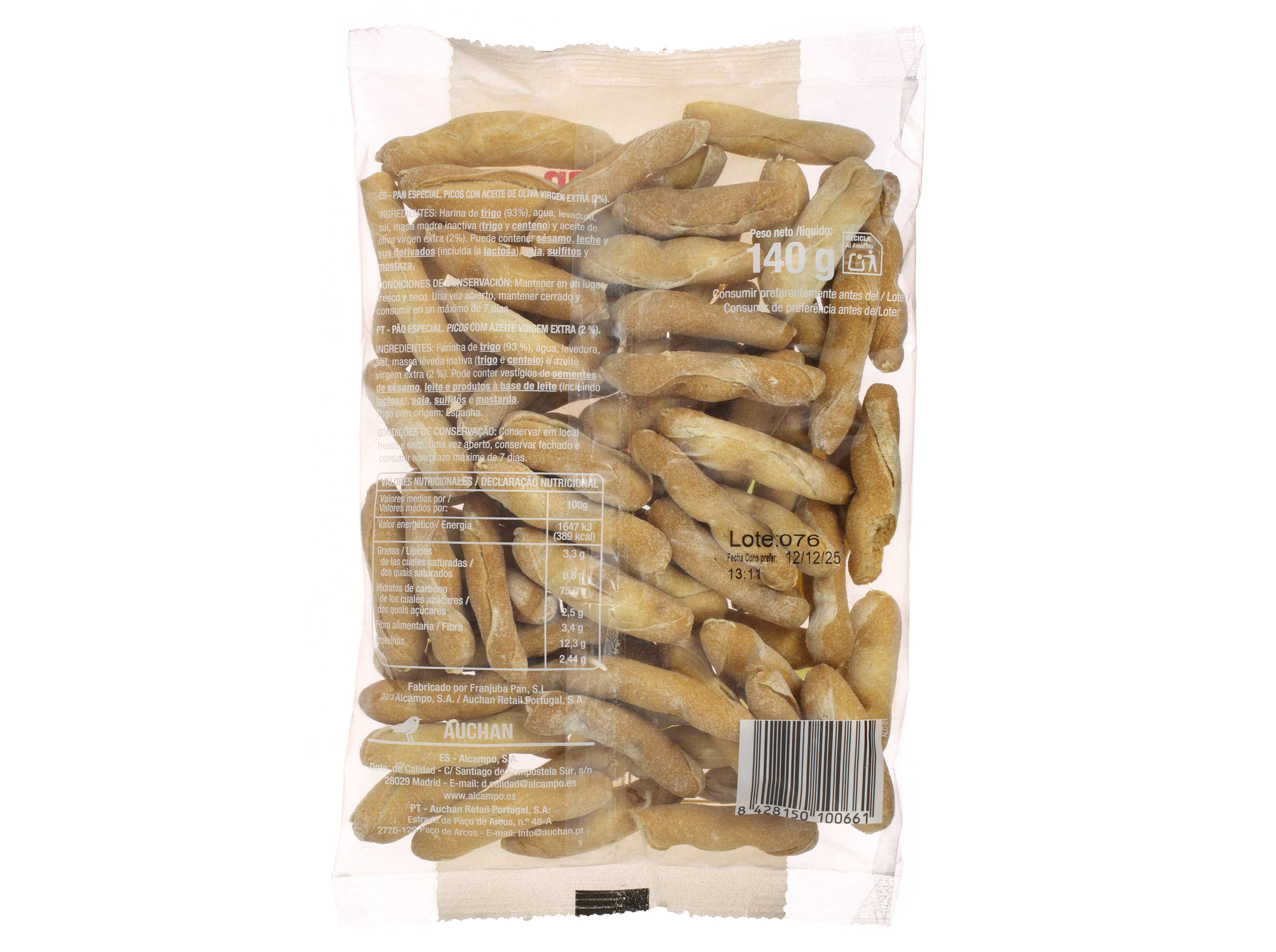 PICOS RUSTICOS AUCHAN 140G