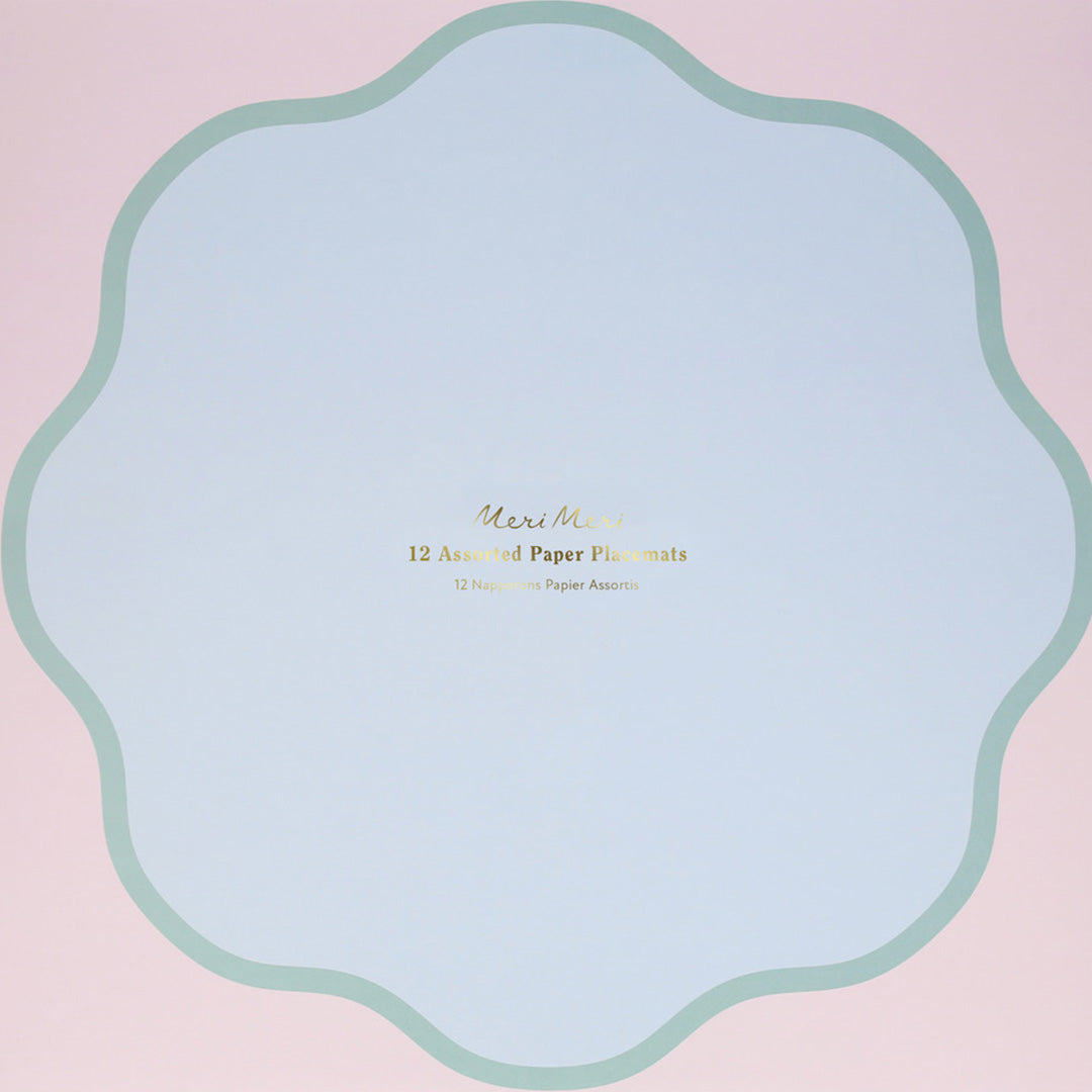 Meri meri placemats golvend rond - 12st