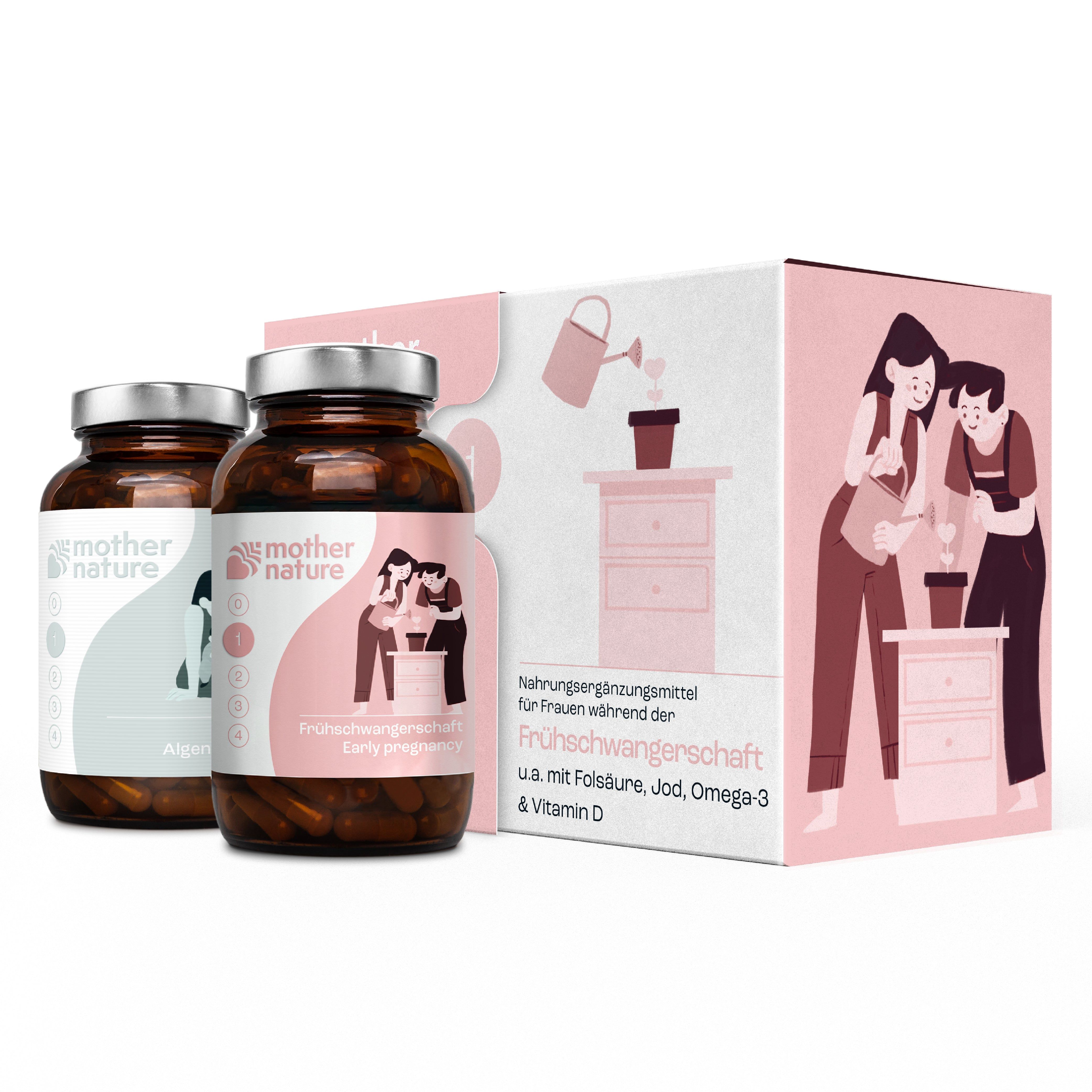 Mother Nature® Schwangerschaftsvitamine für Frauen während der Frühschwangerschaft - Phase 1