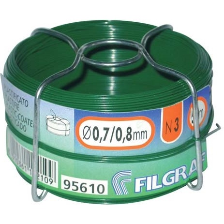 Fil de fer galvanisé revêtu de plastique -Filgraf - N°5 - ép.1 mm - L : 50