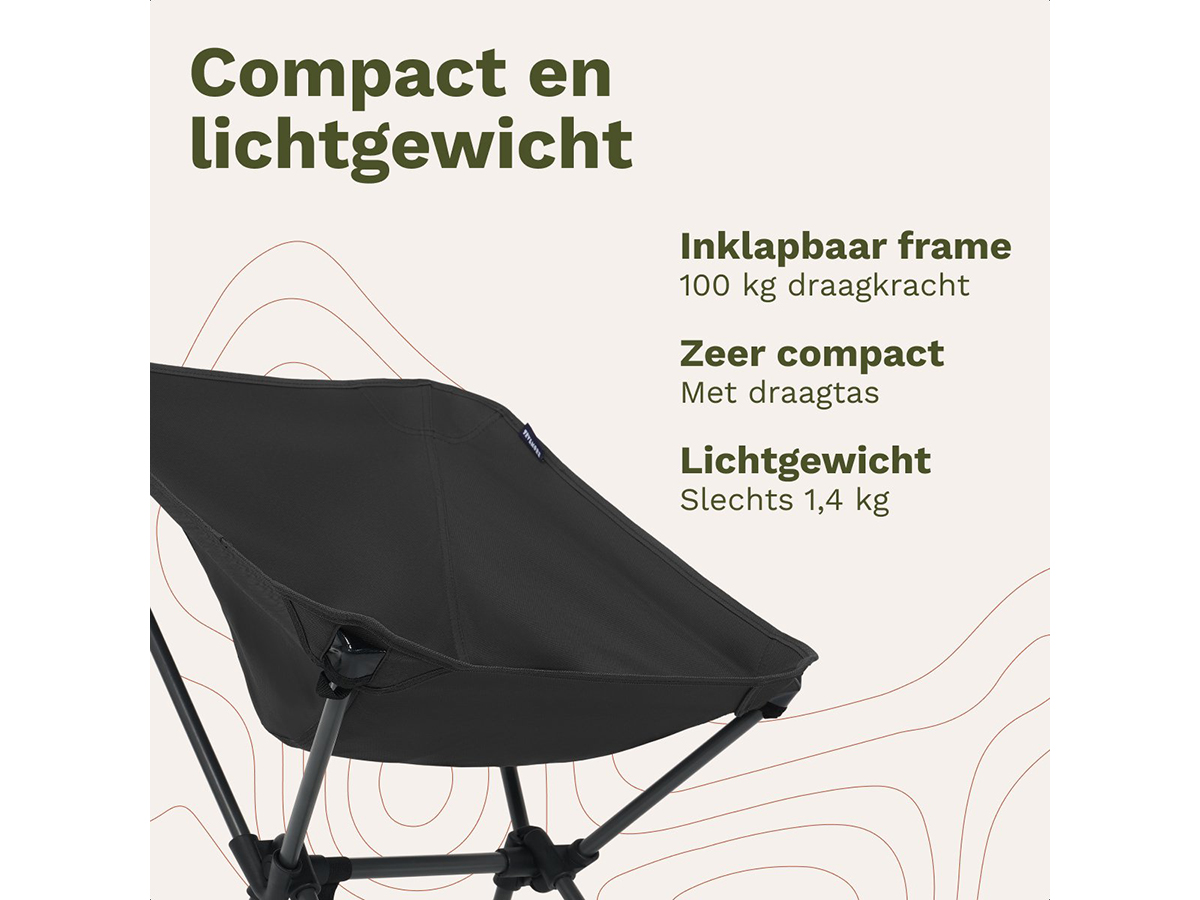 TRVLMORE Compact campingstoel - Black