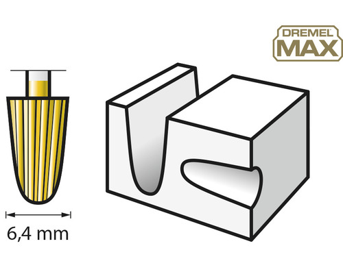 Dremel hogesnelheidsfrees Ø 6,4 mm (117 DM)