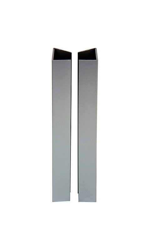 Raccord de finition de plinthe de cuisine Nordlinger 16/19 mm, gris x 4