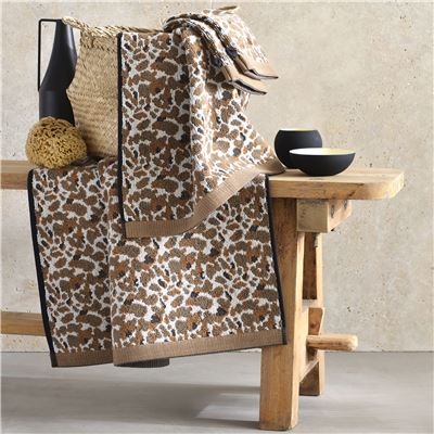 Linge de toilette relief léopard - BECQUET CRÉATION - 520 g/m²