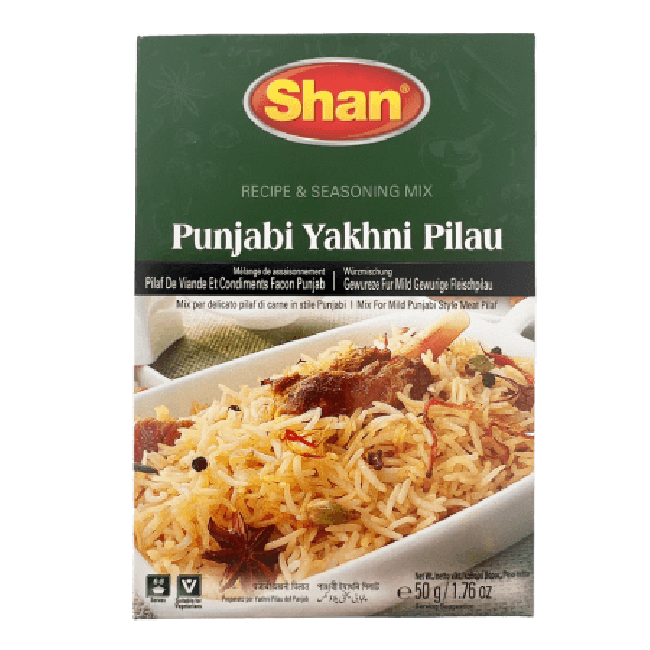 Shan Punjabi Yakhni Pilau Recept & Kruidenmix 50g