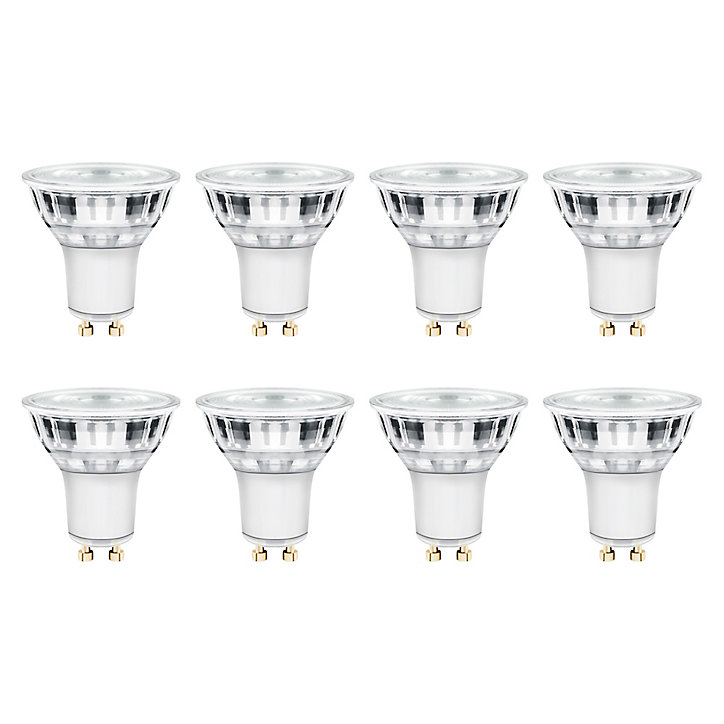 Lot 8 ampoules LED spot réflecteur GU10 345lm 3.6W = 50W Ø5cm Diall blanc neutre